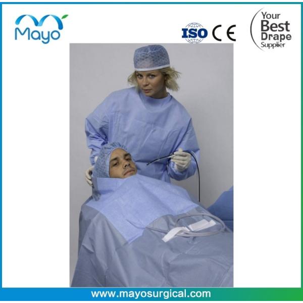 Repelente de agua de cortina única quirúrgica con adhesivo de refuerzo de absorción de división en forma de U