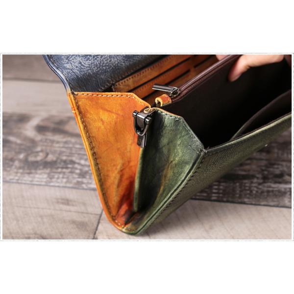 New England retro leather ladies clutch evening bag temperament rivet bag hand
