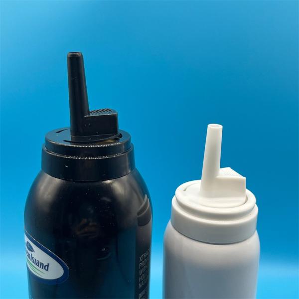Premium Luxury Finish Aerosol Hair Mousse Dispenser for High-End Retail with Sleek Metallized Design.