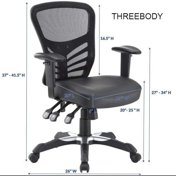 Light Weight Modern Home Furniture PU Padded Seat Mesh Desk Chair Mobile