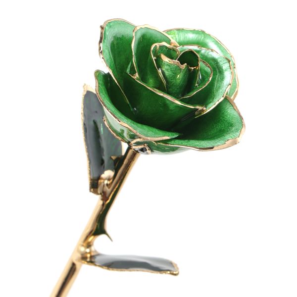 Love Source Authentic Gold Plated Rose Crafts Office and Home Decoration Decorative Ornaments Gold Plated Rose Flowers