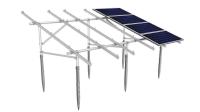 Le panneau solaire debout libre adapté aux besoins du client encadre la vis/installation concrète