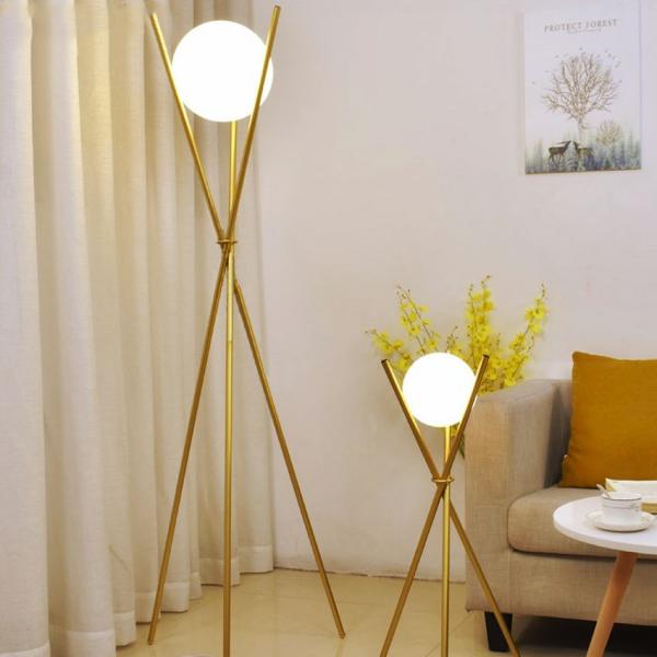 Modern LED Floor Lamp Iron Glass Ball Stand Lights For Living Room Nordic bedside floor lamp（WH-MFL-114)