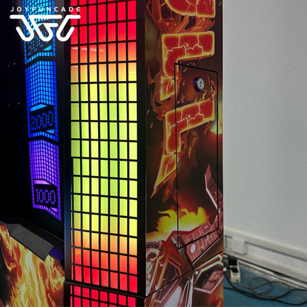 King Hammer Arcade Game Machine  Commercial Coin-Operated Carnival Strength Tester Flaming King Hammer Machine Heavy Duty Ticket Redemption Strike Game with LED Tower