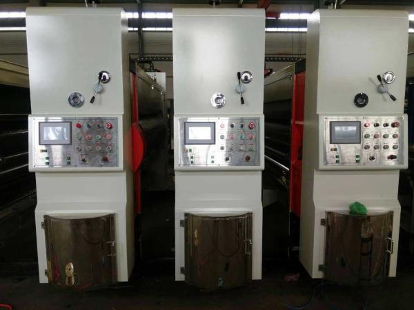 Auto Feeding  Cutting Carton Printing Machine / Flexo Printing Slotting Machine