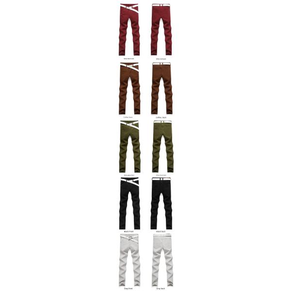 Pants length Trousers Fashion Style Stretch Fit Cotton Mid Waist Trousers For Man