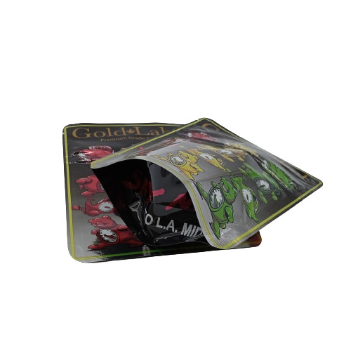 Three Side Sealing Zippered Mylar weed Bags Self Contained Gravure Printing