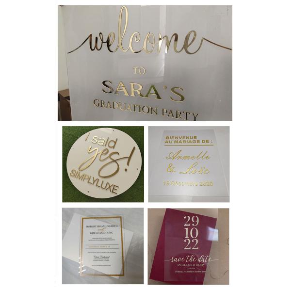 Birthday Party Baby Shower Decoration Circle Engagement Wedding Welcome Sign Custom 3D Acrylic Round Wedding Signs