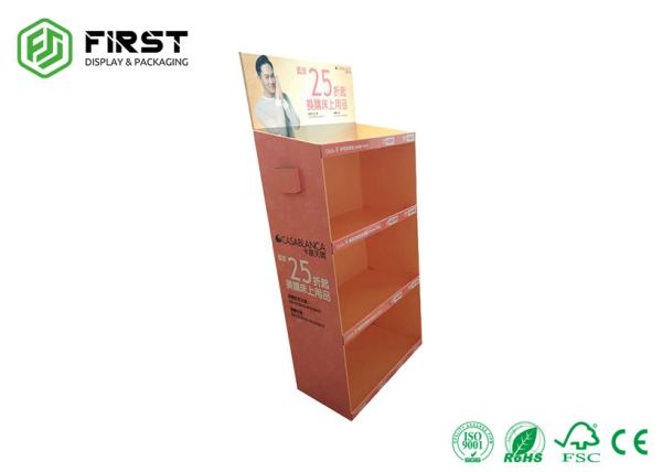 Matte Lamination Cardboard Floor Displays , Easy Advertising Cardboard Display Racks