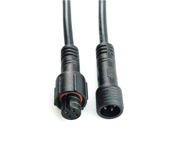 02 poles circular male female waterproof connector,3poles mini connector for LED Lighting