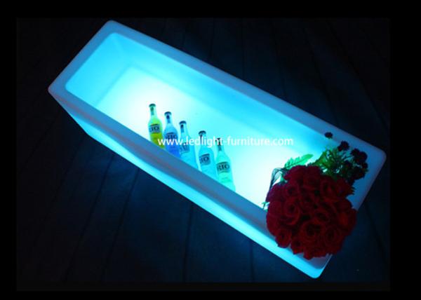 Cores iluminadas da cubeta de gelo dezesseis do diodo emissor de luz do retângulo que mudam para a exposição do vinho