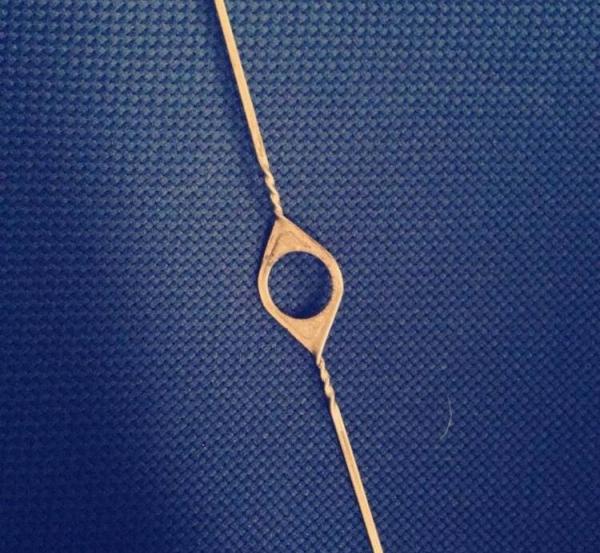 0.9x700mm Flanged Wire Heald  Nylon Covered With Welded Eyelet