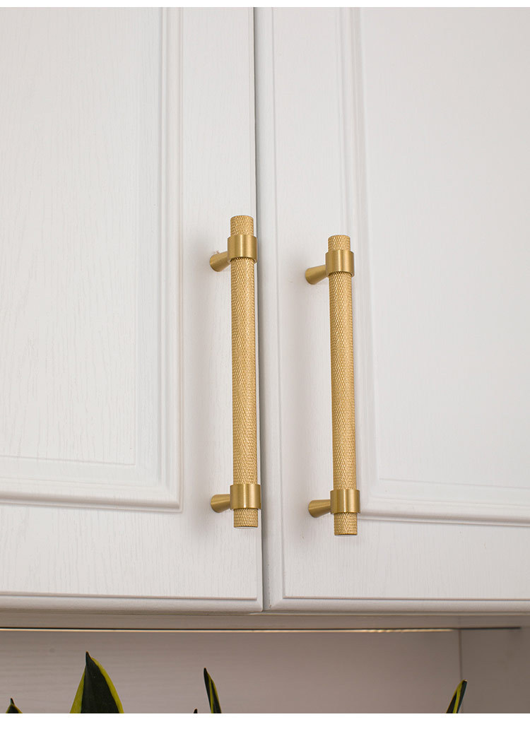 Modern Single Hole Copper Handle Wardrobe Cabinet Light Luxury Gold Mesh Brass Shoe Drawer Factory Wholesale