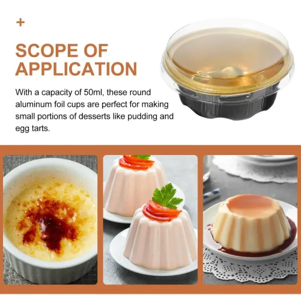Baking Dishes Pans Type Au Gratin Dishes 100 Pcs Aluminum Foil Pans with Lids