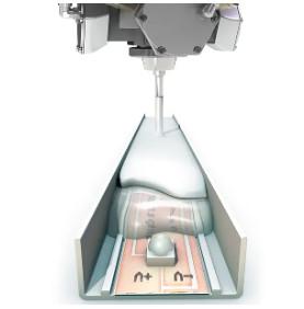Máquina de colagem por epoxi de cola visual CCD montada no chão para ligação electrónica