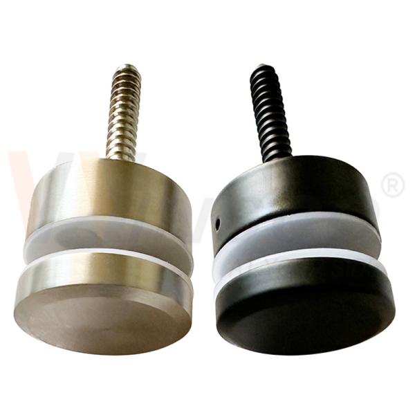 Hairline Black Satin M10 Advertising Screw AISI 304 316 Stainless Steel Standoff Pin Glass Adaptor Fit For 8mm-12mm 24mm