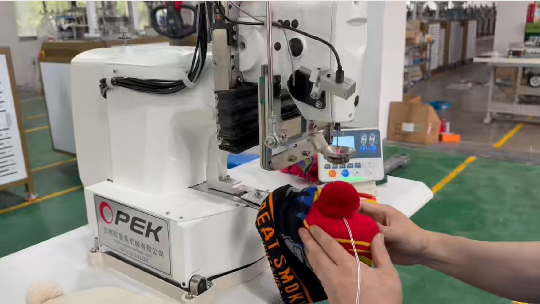 Pompom Fixing Machine