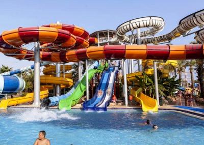Amusement Fiberglass Enclosed Spiral Slide Aqua Park Equipment For Playing