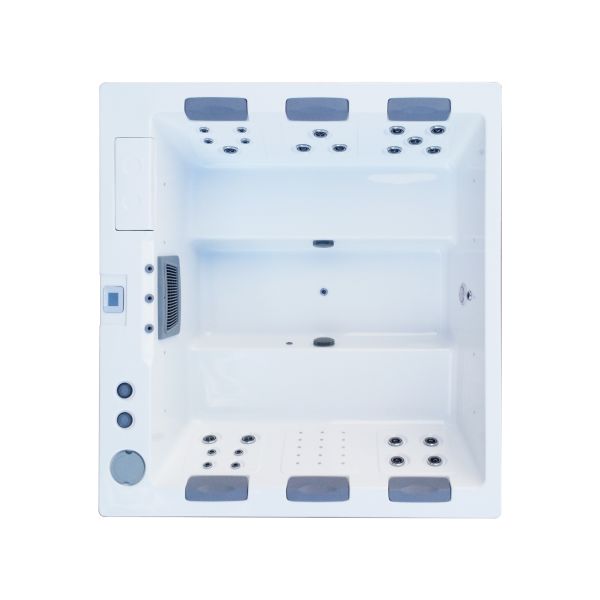 Freestanding Luxury 6 Seats Hot Tub with Balboa System Control and 38 Total Jets for Outdoor Relaxation