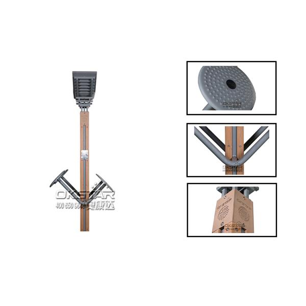 wooden street lamp outdoor fitness spinner