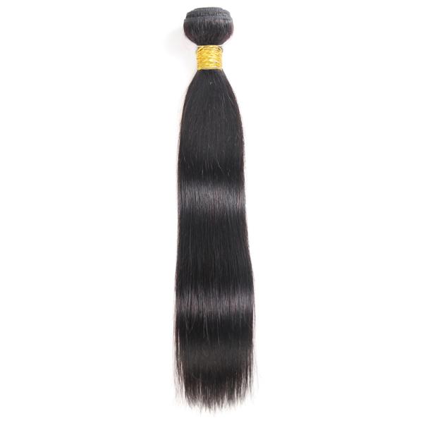 Double Drawn Peruvian Straight Hair Body Wave No Tangling Natural Black