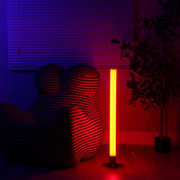 360 Degree Emitting RGB Mood Light with Remote Control 24W Standing LED Lamp for Modern Home Decor