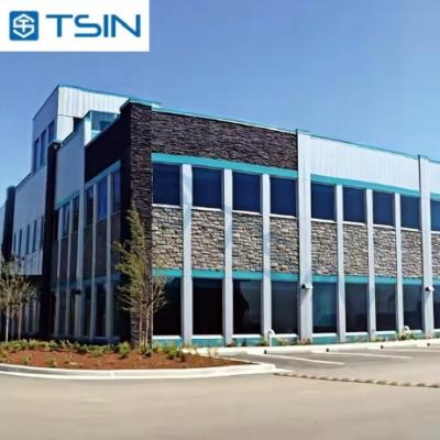 Construcción de almacén industrial de acero económico con estructura de pórtico