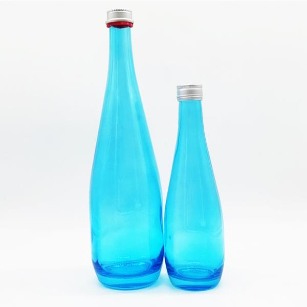 350ml 750ml Clear Glass Water Bottle Custom Color Spray for Super Flint Glass Material