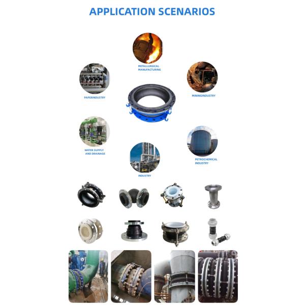 Фитинги из нержавеющей стали из односферной резины для воздушных носителей и стандарта DIN Flange