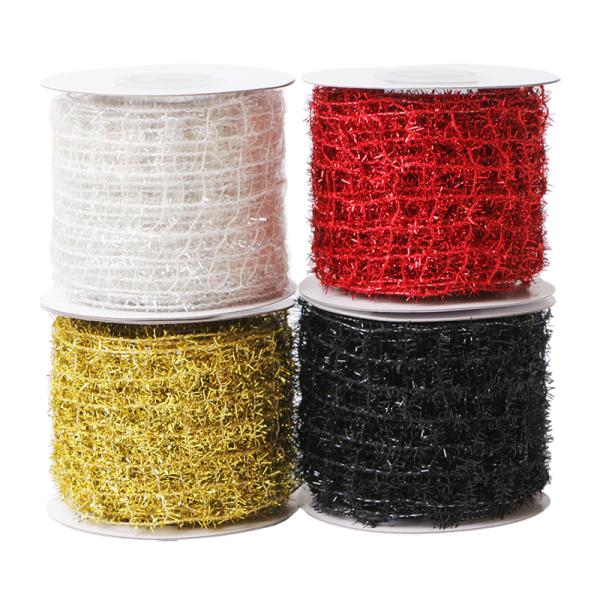 Cinturón de bordes con cable Blanco Negro Oro Rojo Cinta de color sólido para la decoración del Día de San Valentín