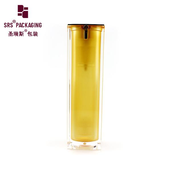 1oz acrylic square paint color skin care lotion airless pump bottles
