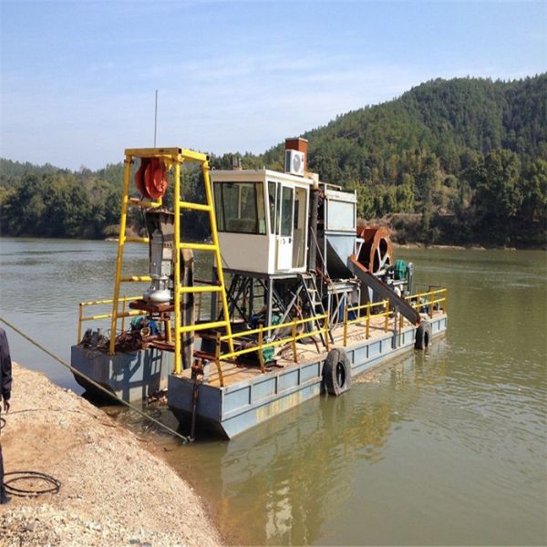 Multifunctional Amphibious Dredger with Self Propulsion Corrosion Resistant Hull