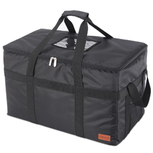XL Insulated Food & Grocery Delivery Bag - For Catering, Restaurants, Delivery Drivers, Zipper and Handles,