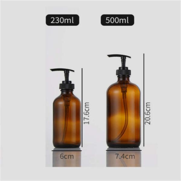 Odorless 8oz Amber Glass Trigger Spray Bottle , CE Amber Glass Bottle With Spray Top