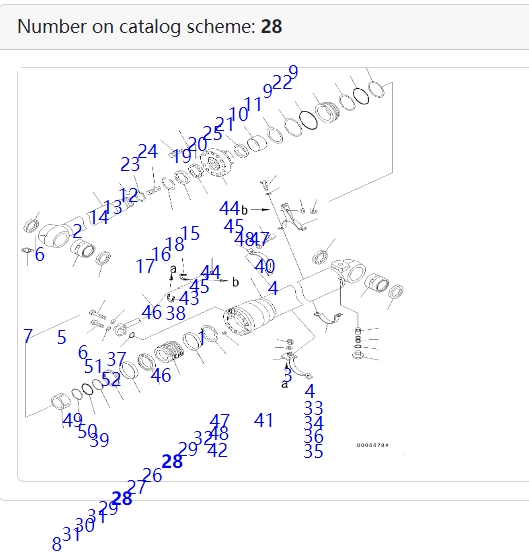 707-39-12140 Anillo de uso Komatsu HB205 HB215 PC160 PC190 PC200 PC228 PC228US PC600 PC650