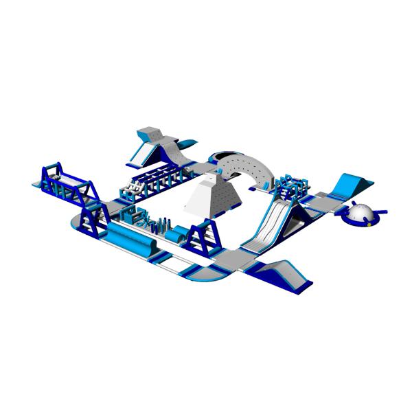 0.9mm Pvc Tarpaulin Aqua Park Obstacle Course , Aqua Inflatable Park