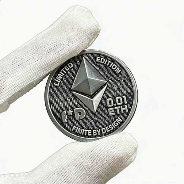 Double Sided Custom Coin with Letterpress Printing and Antique Bronze Finish for Motorcycle Clubs and Collectors