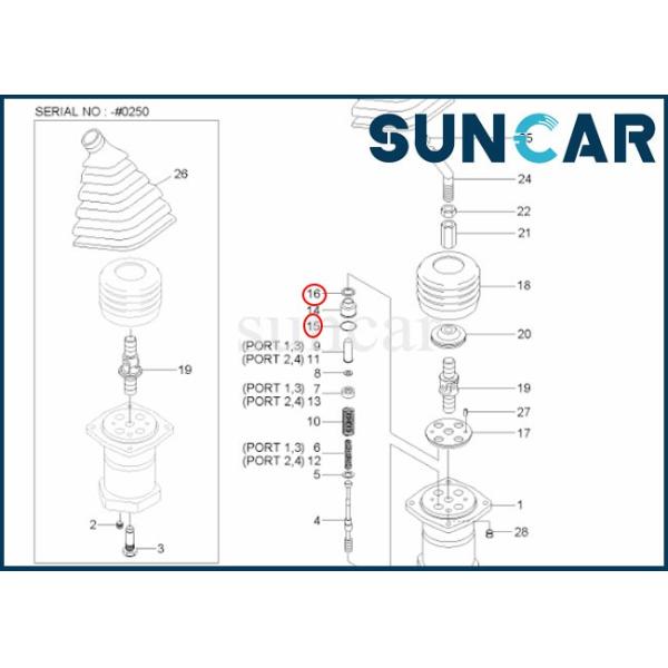 XKAY-01431 Pilot Valve Seal Kit , Hyundai HCE Seal Kit