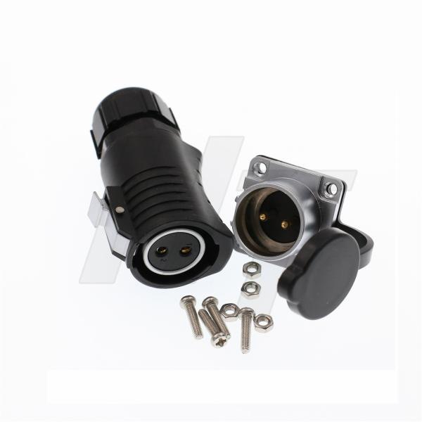 LP20 2 PinWaterproof Plastic Connector 30Amp Industrial Electrical Female Plug Male Panel Socket