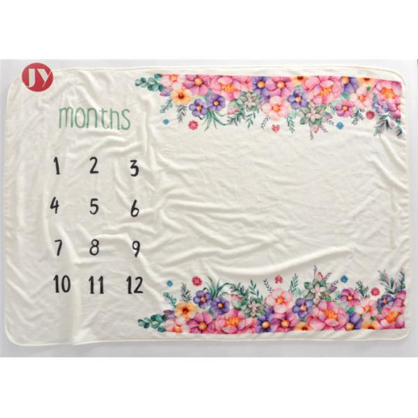 Cute Baby Warm Baby Blanket Milestone Newborn To 12 Months Lovely Soft Polyester 39x39 Inches