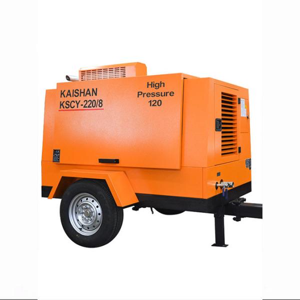 KSCY-220/8 220CFM 6m3/Min 8bar Good Portable Diesel Screw Air Compressor
