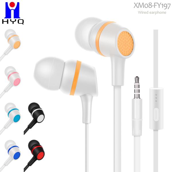 ODM OEM Plastic Wired In Ear Earphones 10mW Flat Cable Earbuds