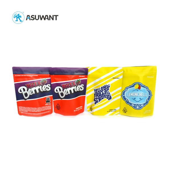Os sacos personalizados do alimento de Mylar cheiram a prova 3.5g rolam pre a erva daninha de empacotamento Herb Bag
