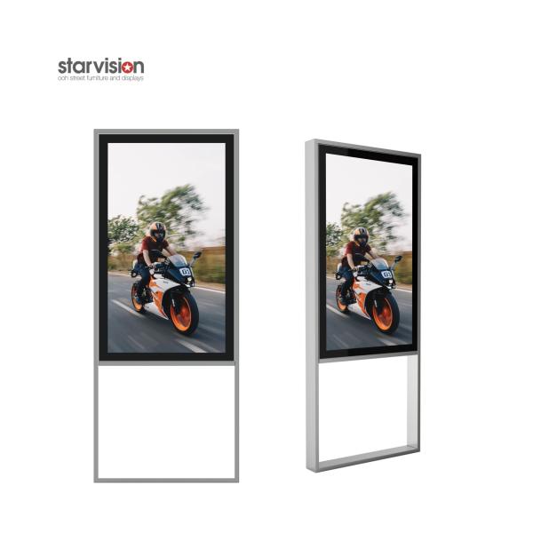 75 Inch OOH Display Electronic Advertising Display With Chilled Glass AR Coating