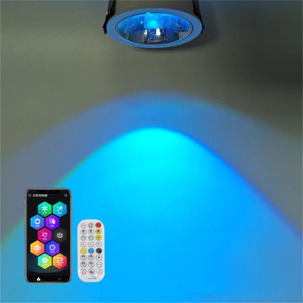 Indoor Multi-Mode Color 60W RGBW LED Downlight with GU10 MR16 Lampholder and AC100-240V Input Voltage