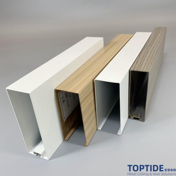 RAL9016 Hanging U Shape 100mm Linear False Ceiling Square Tube