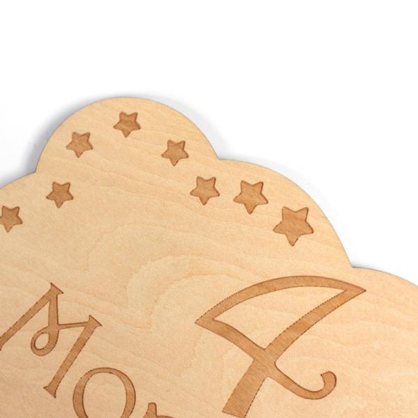 Eco-Friendly Personalized Wooden Baby Announcement Plaque - Perfect for Newborn Gifts