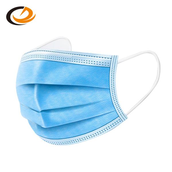 Blue Disposable Earloop Face Mask , Highly Breathable Non Woven Fabric Face Mask
