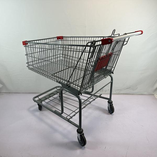 Порошковое покрытие 300L супермаркетный торговый тележок американский стиль