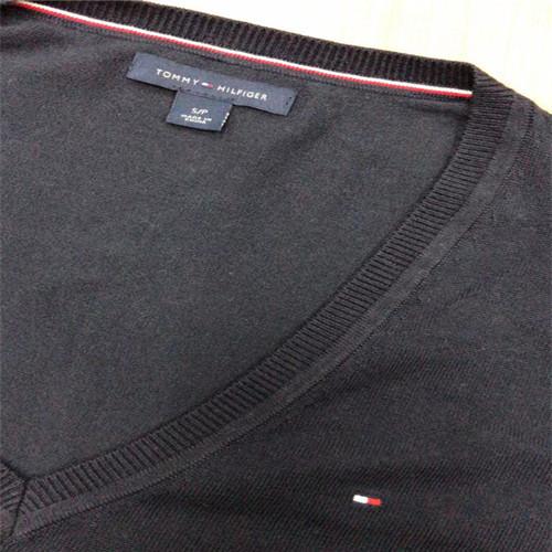 Tommy,  Ladies V-Neck Sweaters casual Keep Warm High-Quality multiColors Versatile red clothes